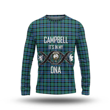 Campbell of Cawdor Ancient Tartan Long Sleeve T-Shirt with Family Crest DNA In Me Style