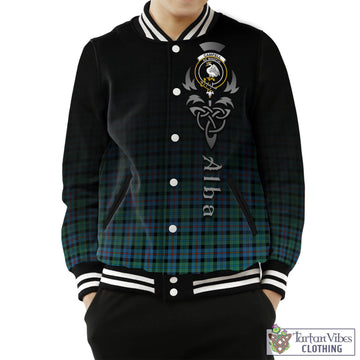 Campbell of Cawdor Ancient Tartan Baseball Jacket Featuring Alba Gu Brath Family Crest Celtic Inspired