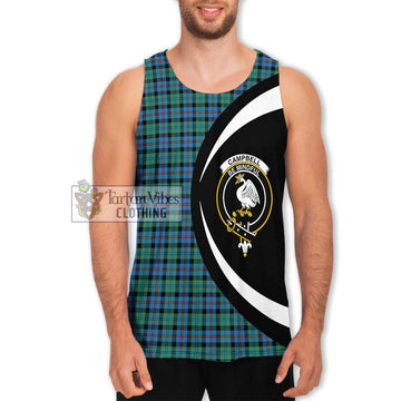 Campbell of Cawdor Ancient Tartan Men's Tank Top with Family Crest Circle Style