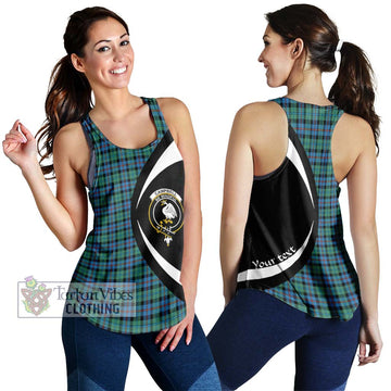 Campbell of Cawdor Ancient Tartan Women's Racerback Tanks with Family Crest Circle Style