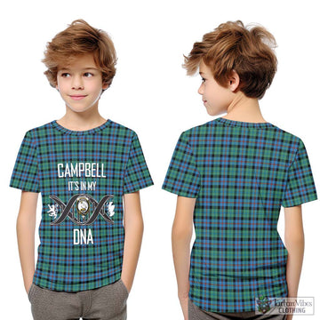 Campbell of Cawdor Ancient Tartan Kid T-Shirt with Family Crest DNA In Me Style