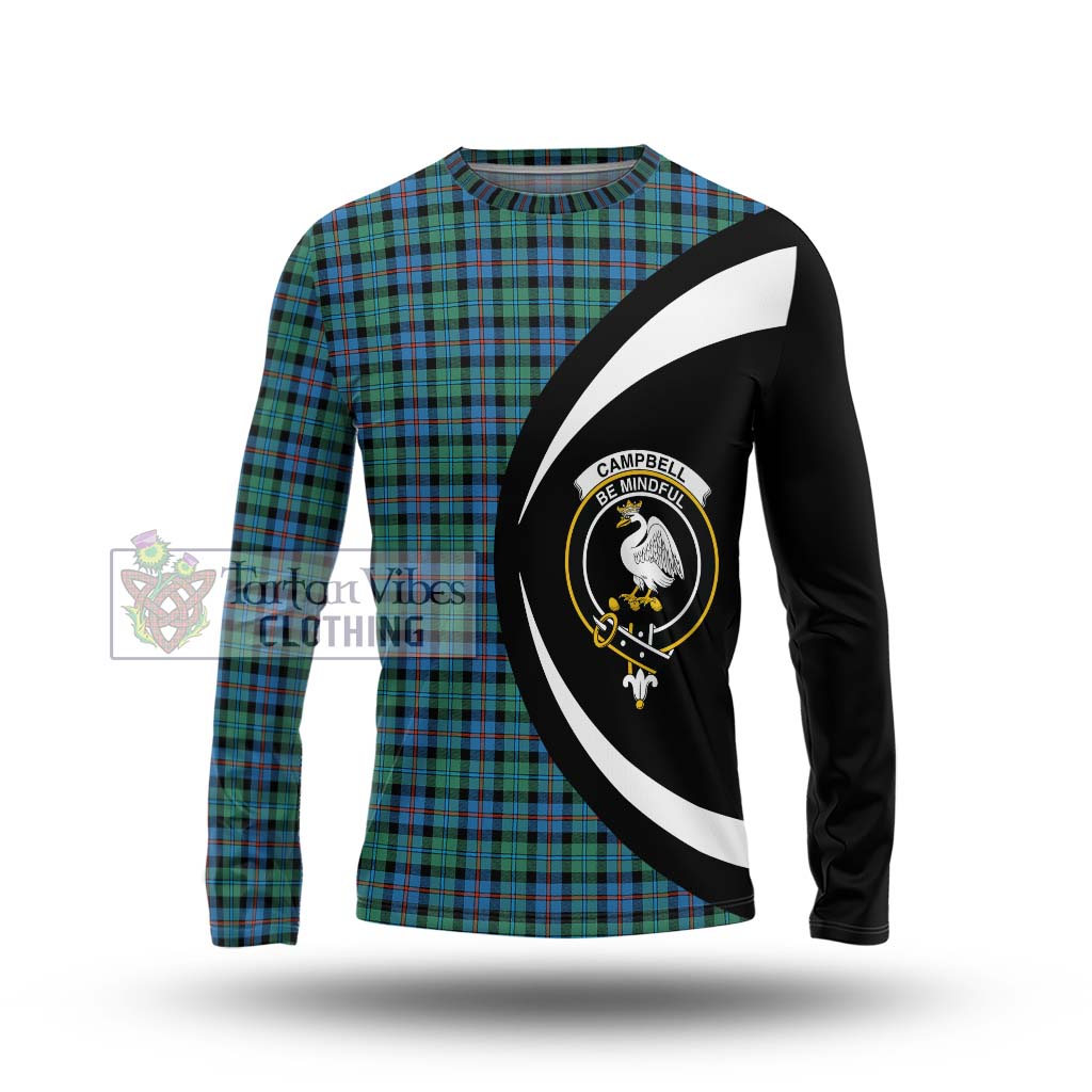 Campbell of Cawdor Ancient Tartan Long Sleeve T-Shirt with Family Crest Circle Style Unisex - Tartan Vibes Clothing