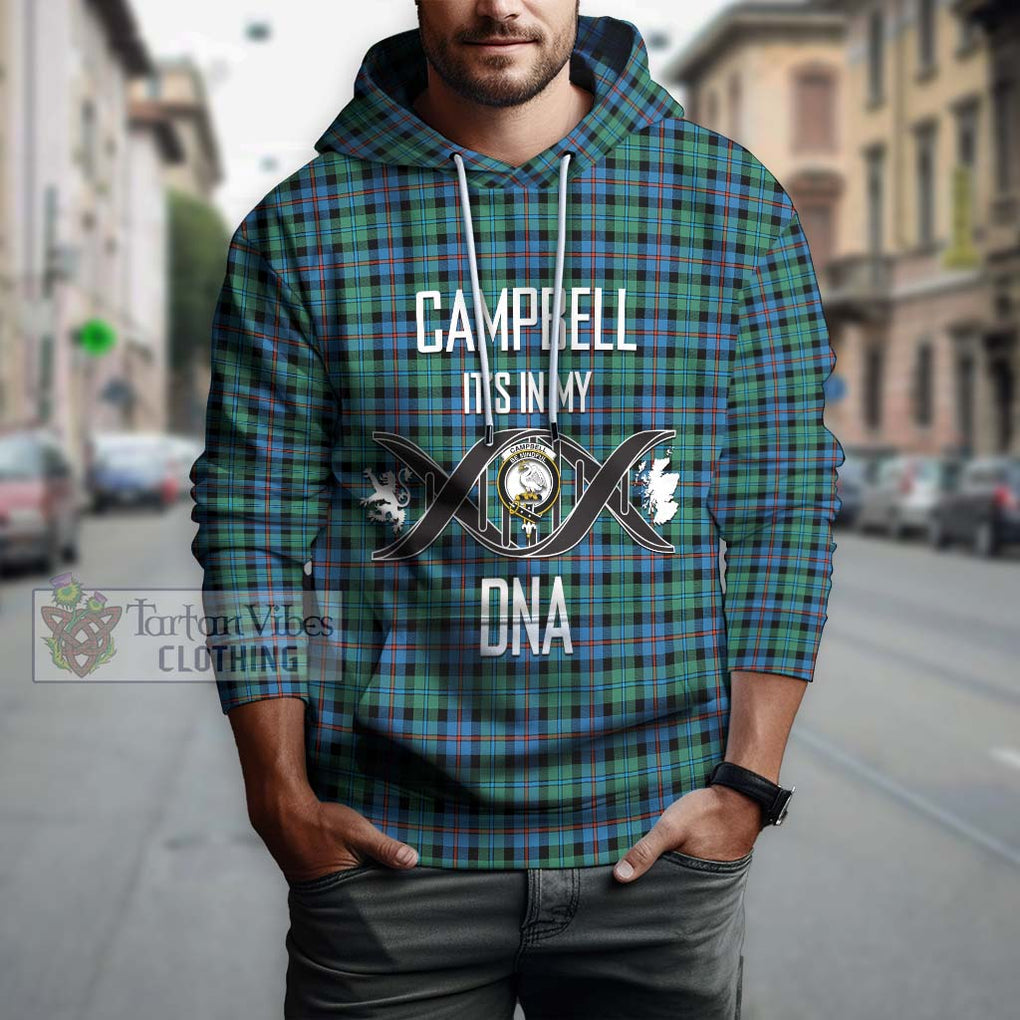 Campbell of Cawdor Ancient Tartan Hoodie with Family Crest DNA In Me Style Pullover Hoodie - Tartanvibesclothing Shop