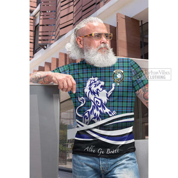 Campbell of Cawdor Ancient Tartan Cotton T-shirt with Alba Gu Brath Regal Lion Emblem