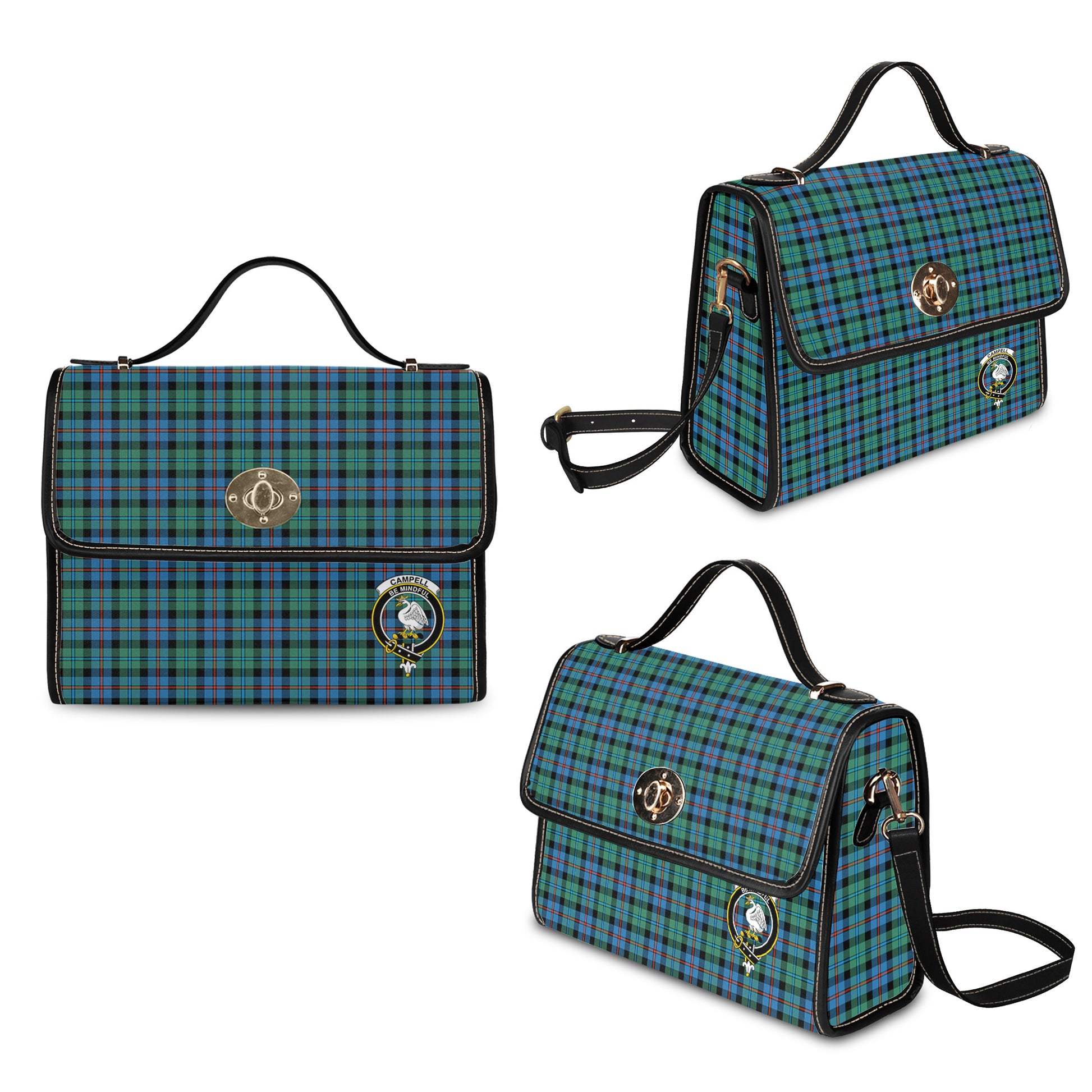 campbell-of-cawdor-ancient-tartan-leather-strap-waterproof-canvas-bag-with-family-crest