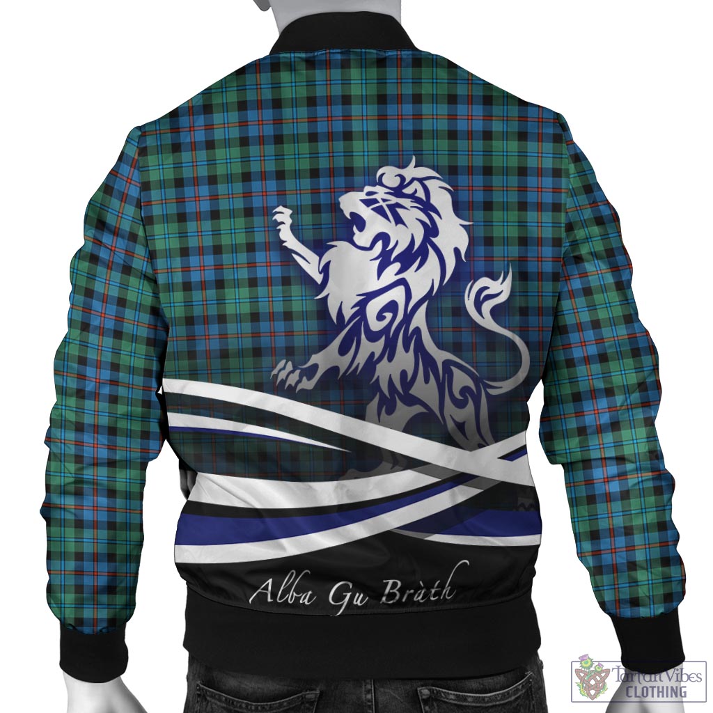 Tartan Vibes Clothing Campbell of Cawdor Ancient Tartan Bomber Jacket with Alba Gu Brath Regal Lion Emblem