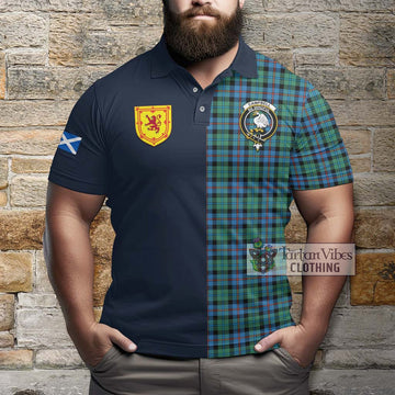 Campbell of Cawdor Ancient Tartan Polo Shirt Alba with Scottish Lion Royal Arm Half Style