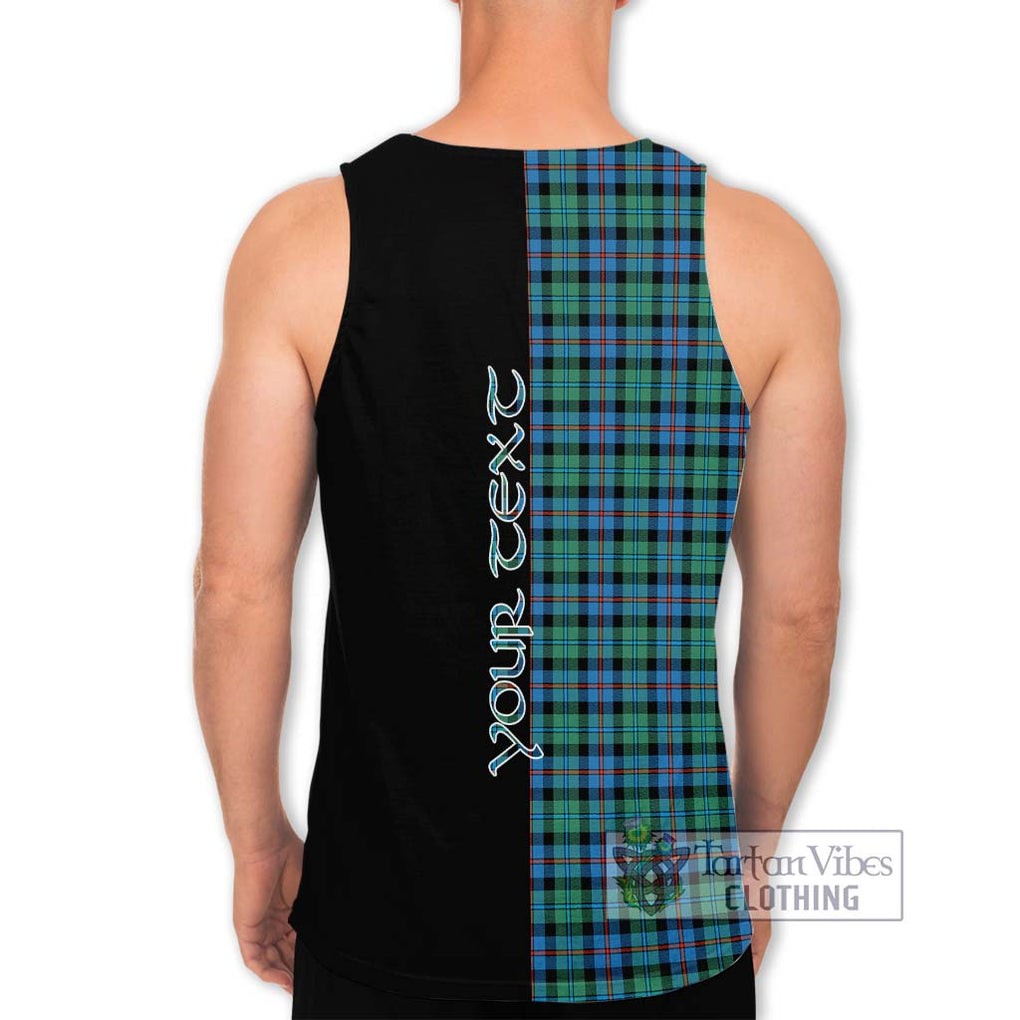 Campbell of Cawdor Ancient Tartan Men's Tank Top with Family Crest and Half Of Me Style - Tartanvibesclothing Shop