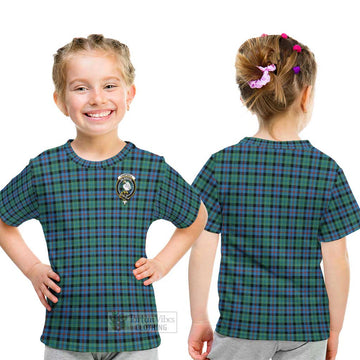 Campbell of Cawdor Ancient Tartan Kid T-Shirt with Family Crest