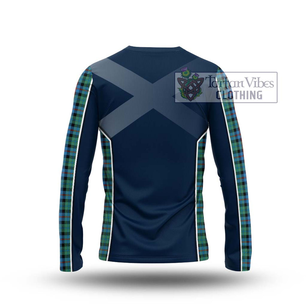 Campbell of Cawdor Ancient Tartan Long Sleeve T-Shirt with Family Crest and Lion Rampant Vibes Sport Style - Tartan Vibes Clothing