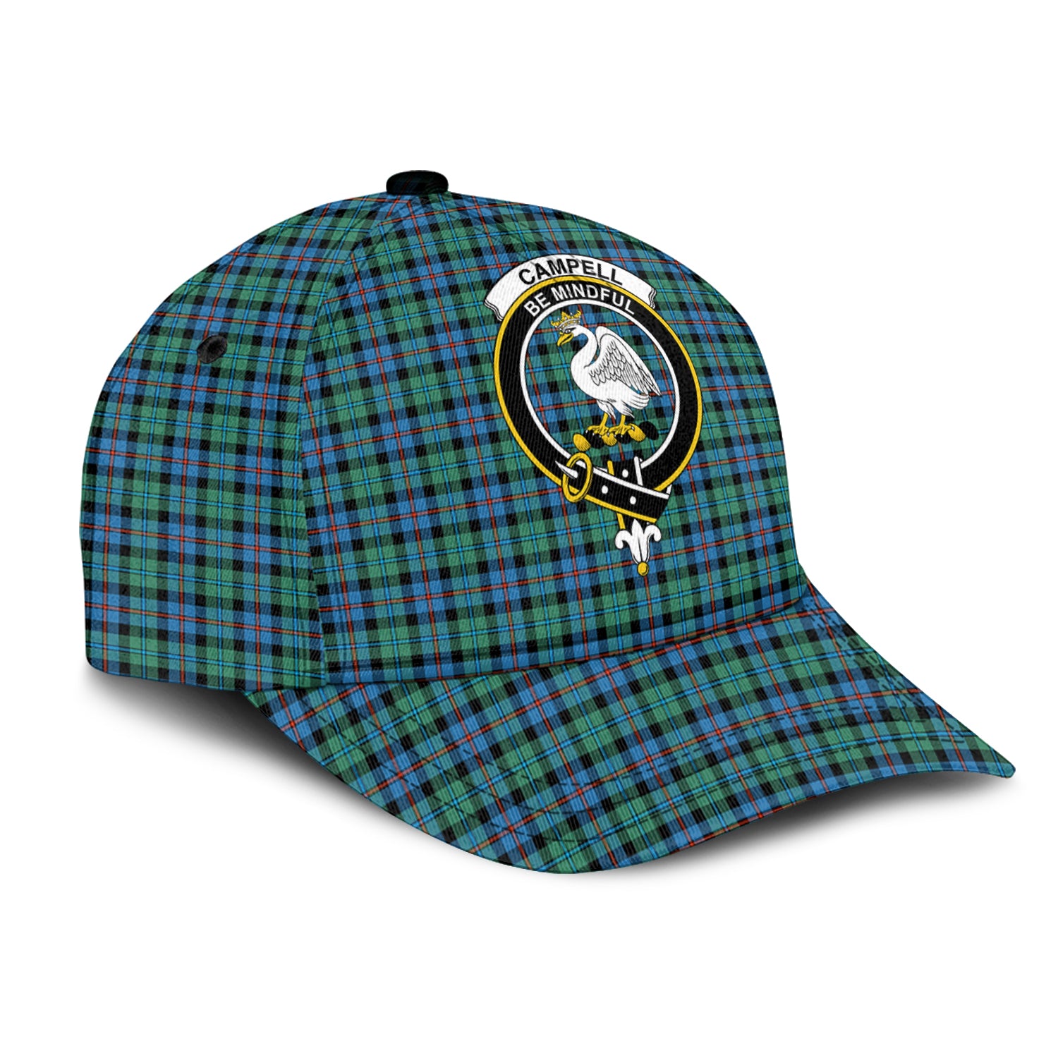 Campbell of Cawdor Ancient Tartan Classic Cap with Family Crest - Tartan Vibes Clothing