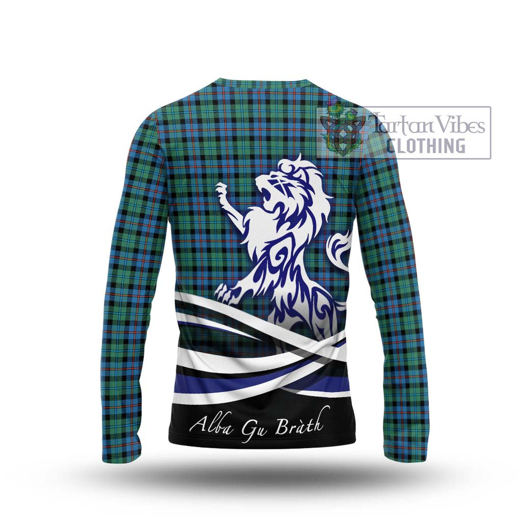 Campbell of Cawdor Ancient Tartan Long Sleeve T-Shirt with Alba Gu Brath Regal Lion Emblem - Tartanvibesclothing Shop