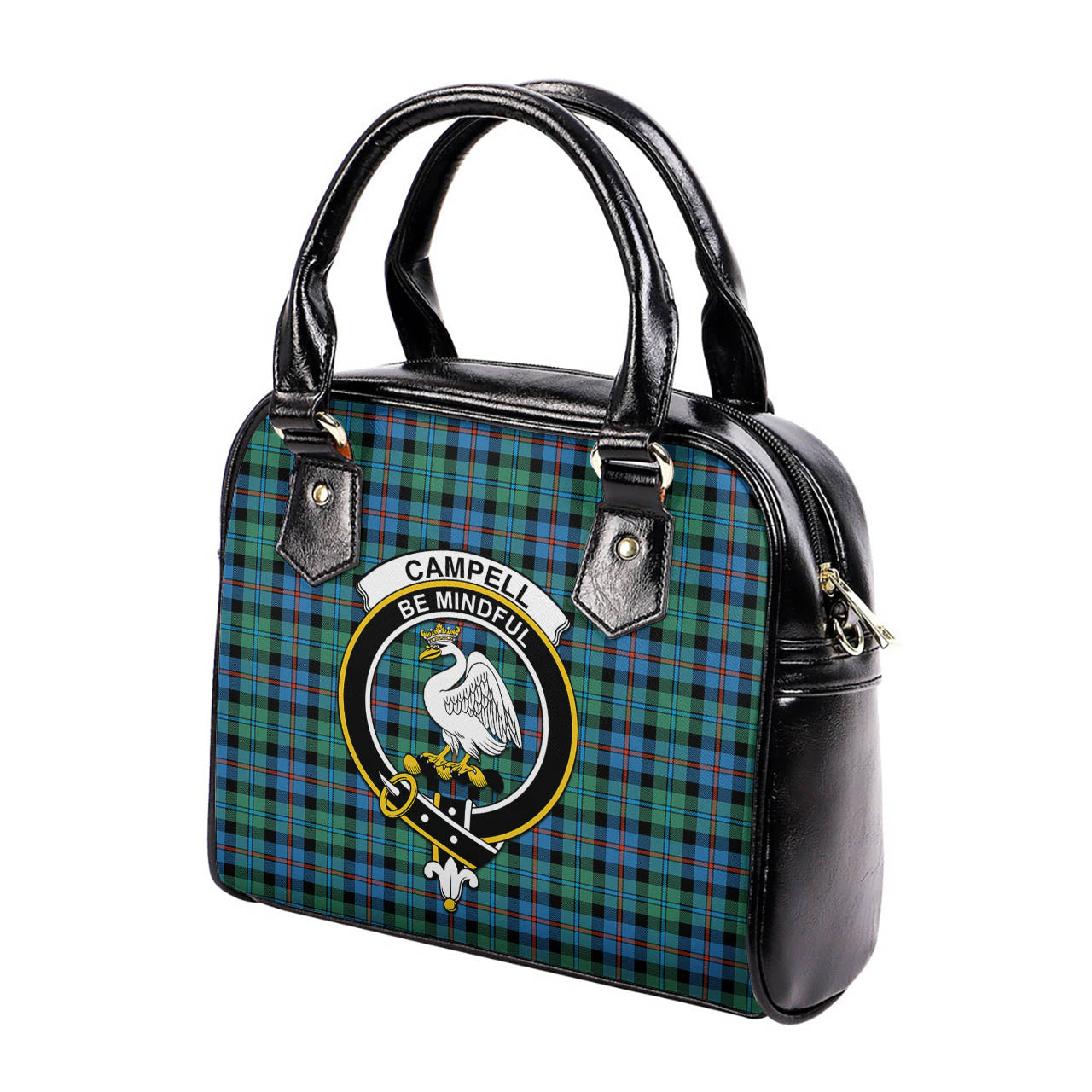 Campbell of Cawdor Ancient Tartan Shoulder Handbags with Family Crest - Tartanvibesclothing