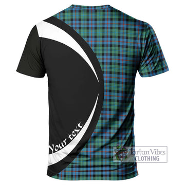 Campbell of Cawdor Ancient Tartan T-Shirt with Family Crest Circle Style