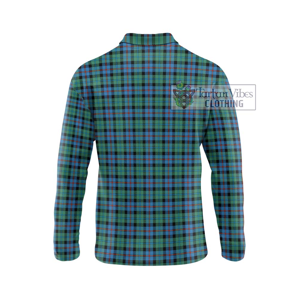 Campbell of Cawdor Ancient Tartan Long Sleeve Polo Shirt with Family Crest DNA In Me Style - Tartanvibesclothing Shop