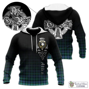 Campbell of Cawdor Ancient Tartan Knitted Hoodie Featuring Alba Gu Brath Family Crest Celtic Inspired