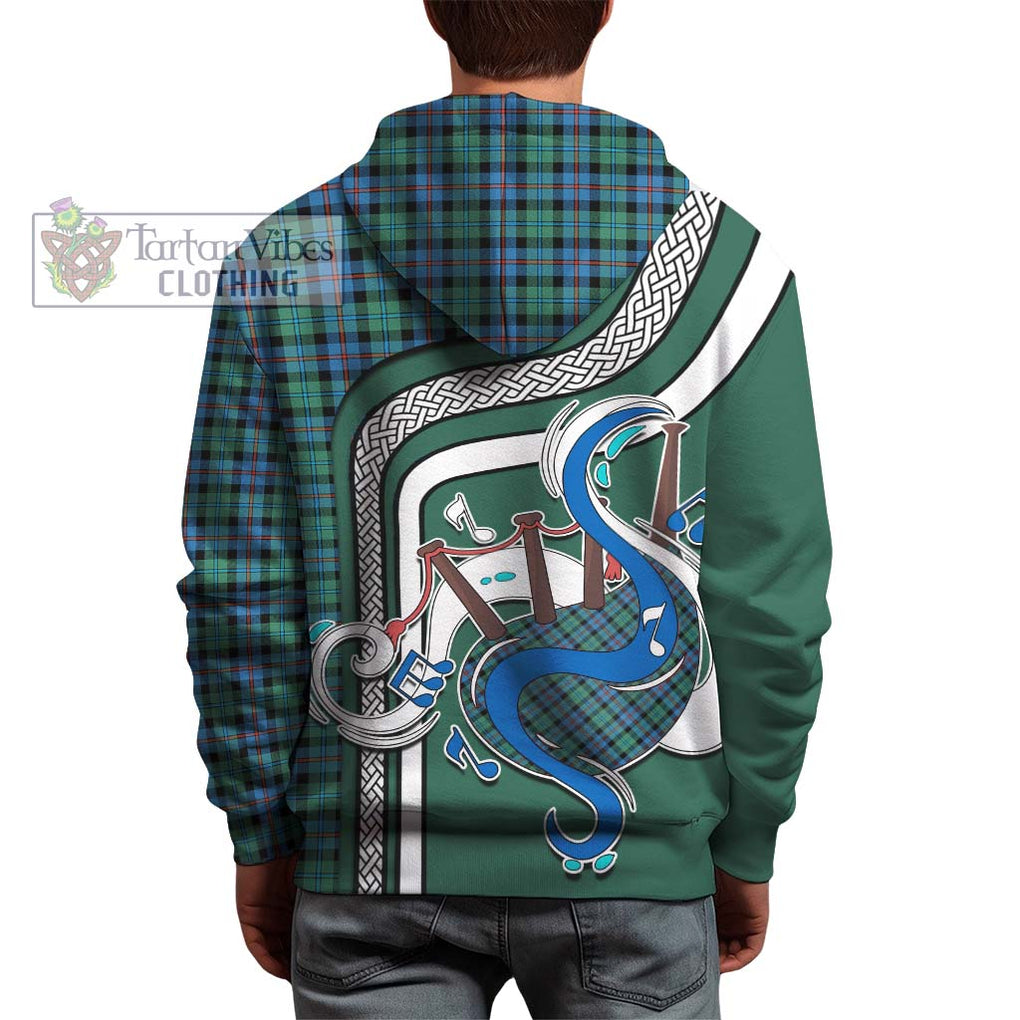 Campbell of Cawdor Ancient Tartan Hoodie with Epic Bagpipe Style - Tartanvibesclothing Shop