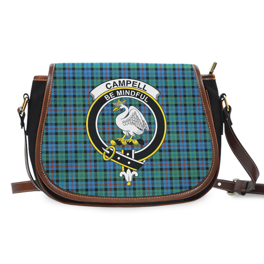 Campbell of Cawdor Ancient Tartan Saddle Bag with Family Crest - Tartan Vibes Clothing