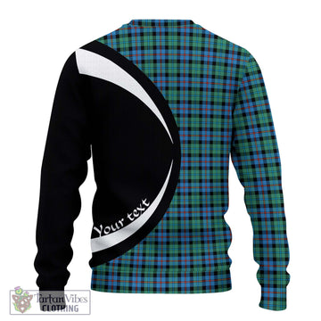 Campbell of Cawdor Ancient Tartan Knitted Sweater with Family Crest Circle Style