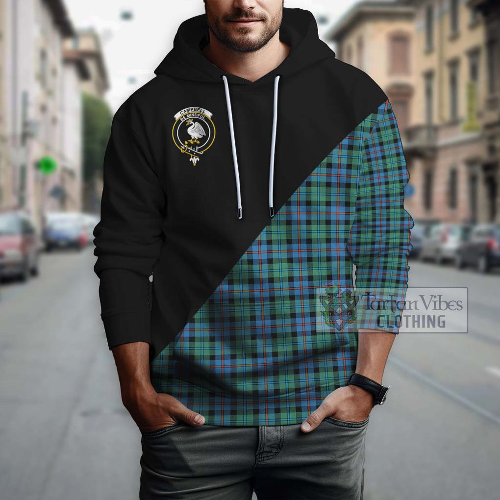 Campbell of Cawdor Ancient Tartan Hoodie with Family Crest and Military Logo Style - Tartanvibesclothing Shop