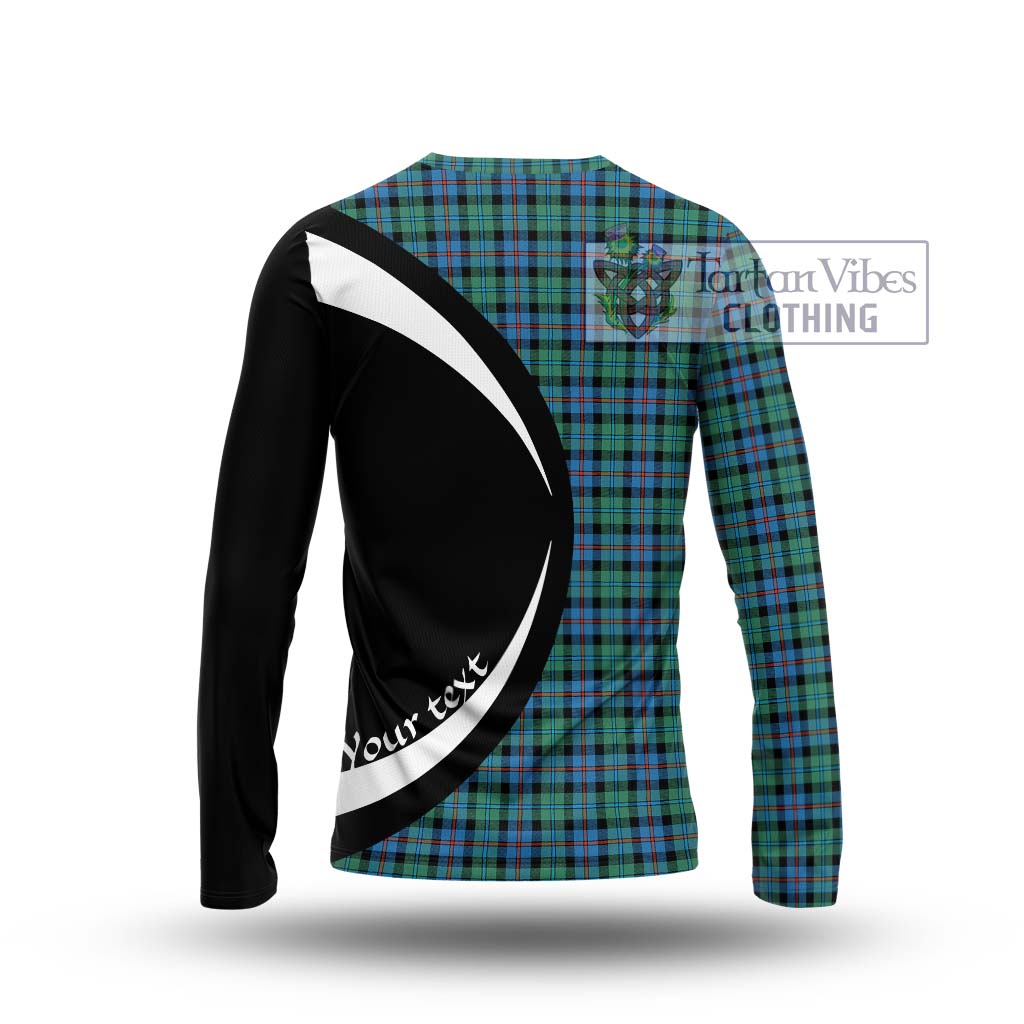 Campbell of Cawdor Ancient Tartan Long Sleeve T-Shirt with Family Crest Circle Style - Tartan Vibes Clothing