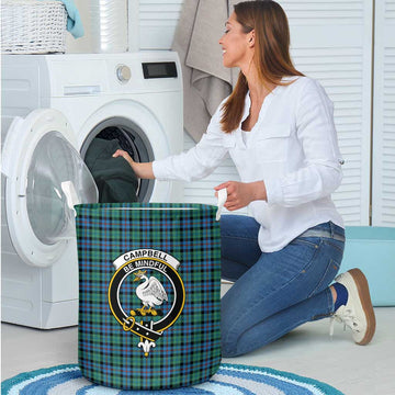 Campbell of Cawdor Ancient Tartan Laundry Basket with Family Crest