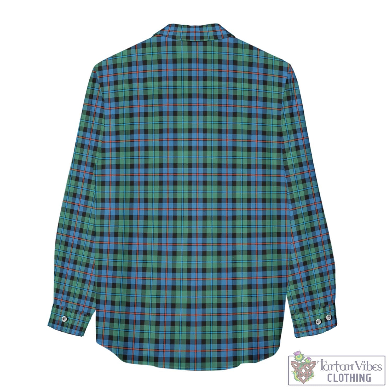 Tartan Vibes Clothing Campbell of Cawdor Ancient Tartan Womens Casual Shirt with Family Crest