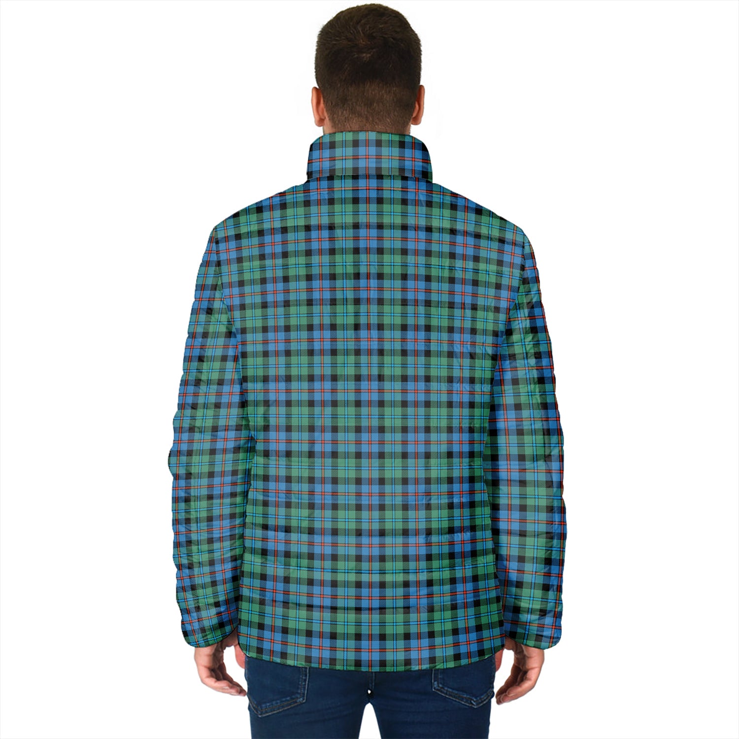 Campbell of Cawdor Ancient Tartan Padded Jacket with Family Crest - Tartan Vibes Clothing