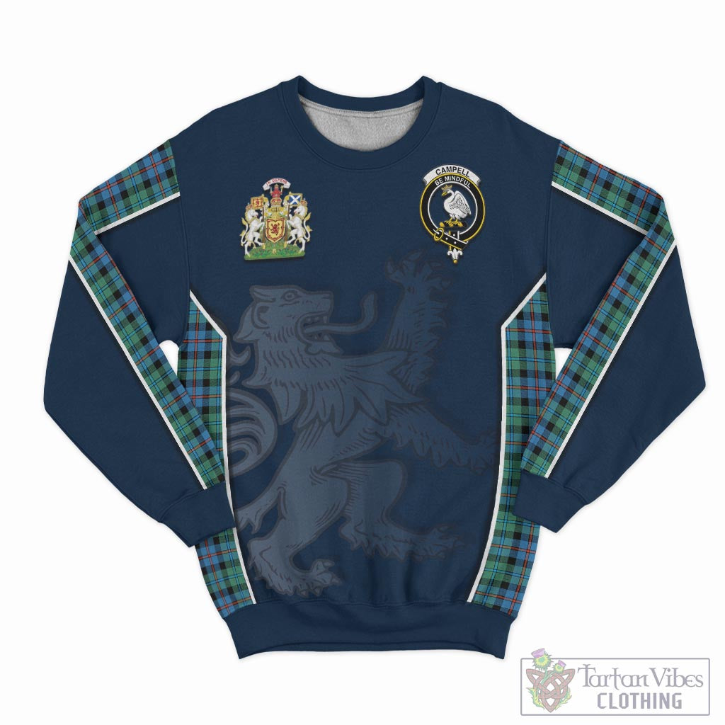 Tartan Vibes Clothing Campbell of Cawdor Ancient Tartan Sweater with Family Crest and Lion Rampant Vibes Sport Style