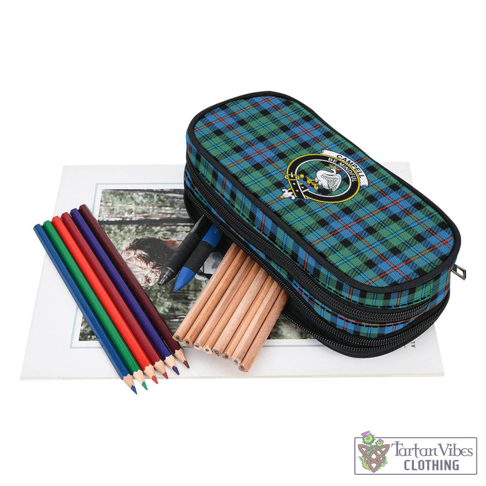 Tartan Vibes Clothing Campbell of Cawdor Ancient Tartan Pen and Pencil Case with Family Crest