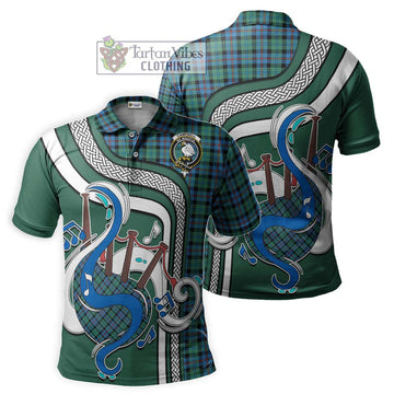 Campbell of Cawdor Ancient Tartan Polo Shirt with Epic Bagpipe Style