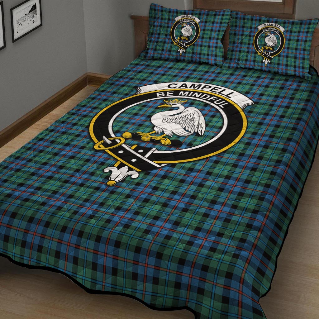 Campbell of Cawdor Ancient Tartan Quilt Bed Set with Family Crest - Tartan Vibes Clothing