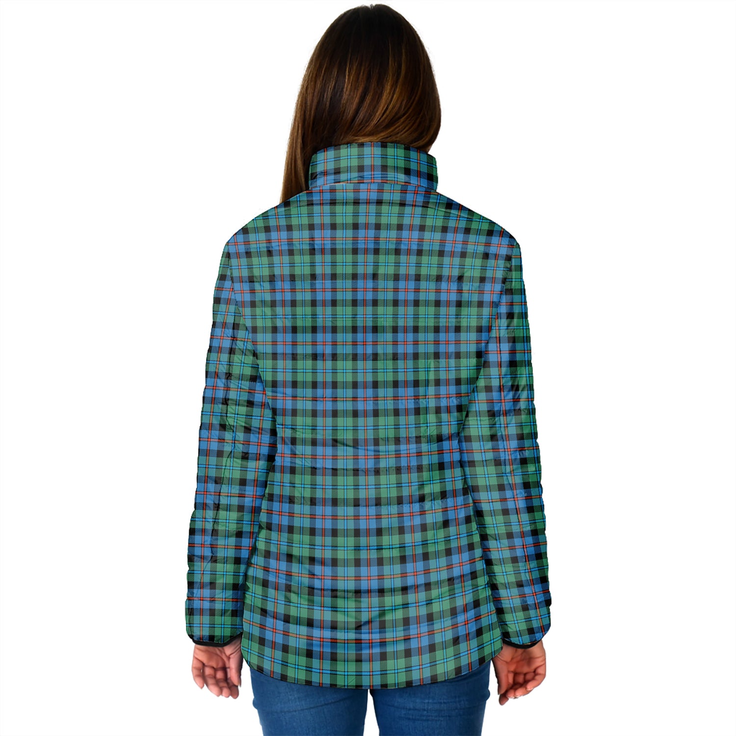 Campbell of Cawdor Ancient Tartan Padded Jacket with Family Crest - Tartan Vibes Clothing