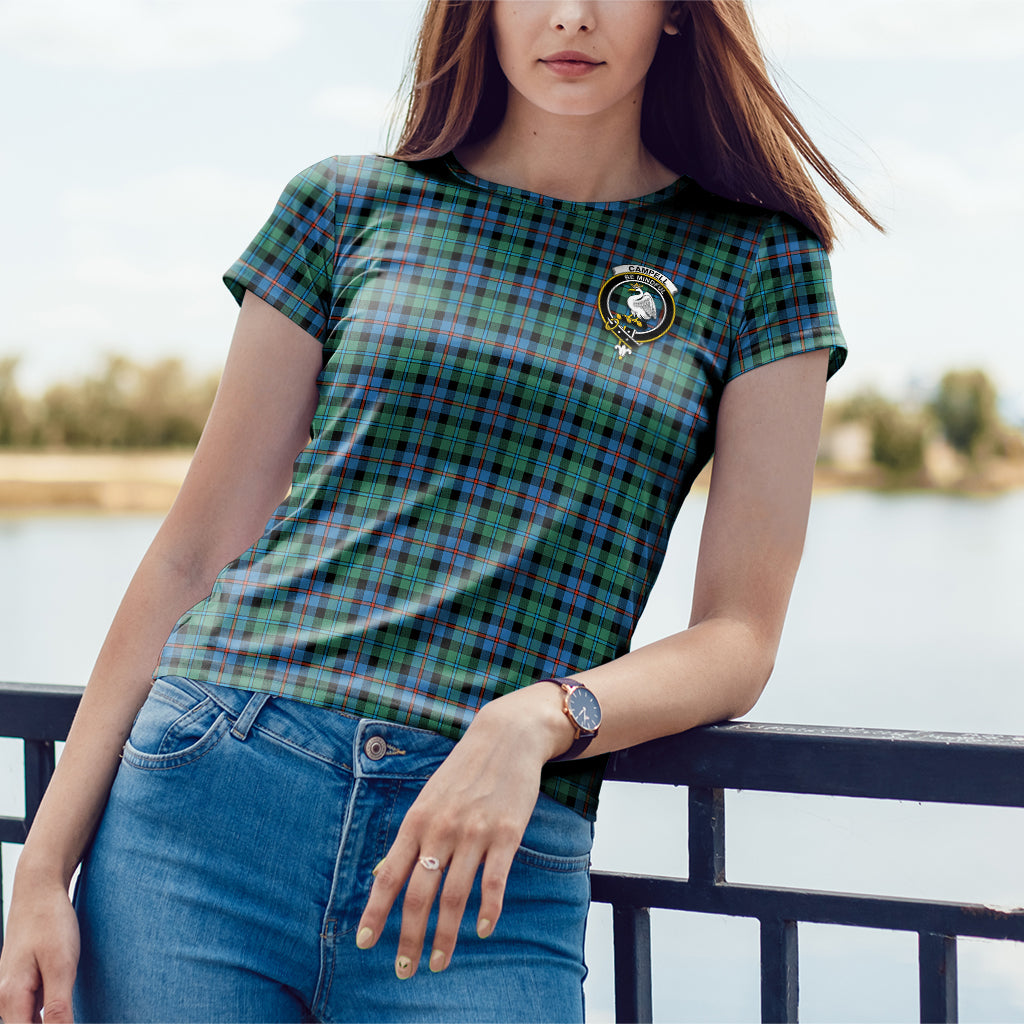 Campbell of Cawdor Ancient Tartan T-Shirt with Family Crest - Tartan Vibes Clothing