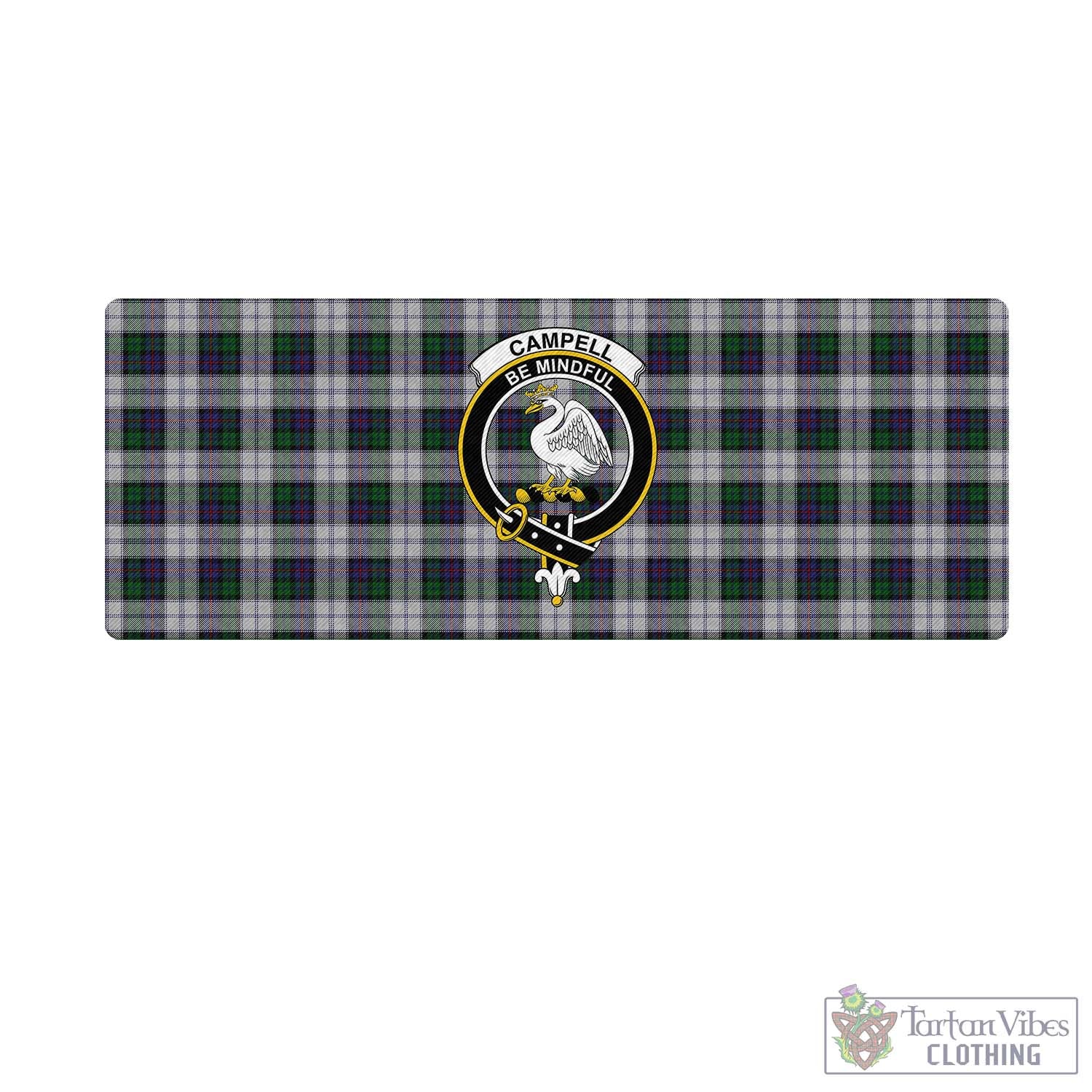 Tartan Vibes Clothing Campbell of Cawdor Dress Tartan Mouse Pad with Family Crest