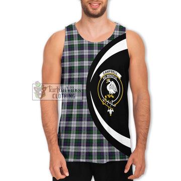 Campbell of Cawdor Dress Tartan Men's Tank Top with Family Crest Circle Style