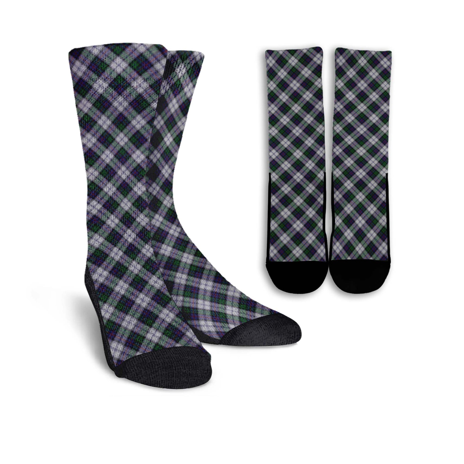 Campbell of Cawdor Dress Tartan Crew Socks Cross Tartan Style - Tartanvibesclothing