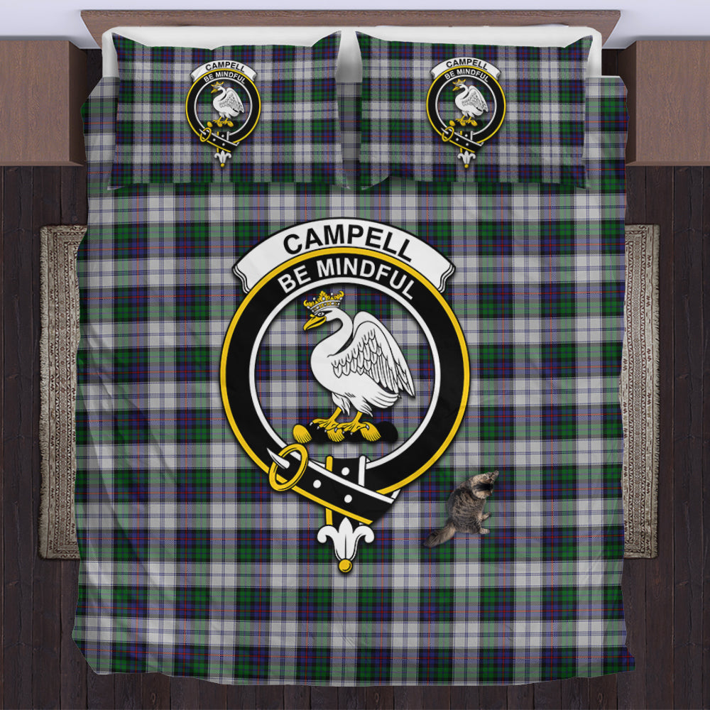 Campbell of Cawdor Dress Tartan Bedding Set with Family Crest US Bedding Set - Tartan Vibes Clothing