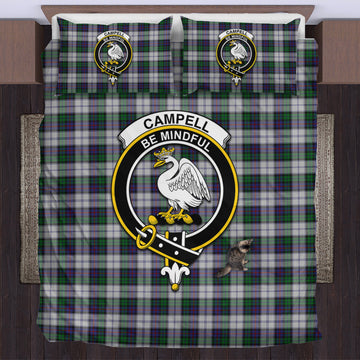 Campbell of Cawdor Dress Tartan Bedding Set with Family Crest