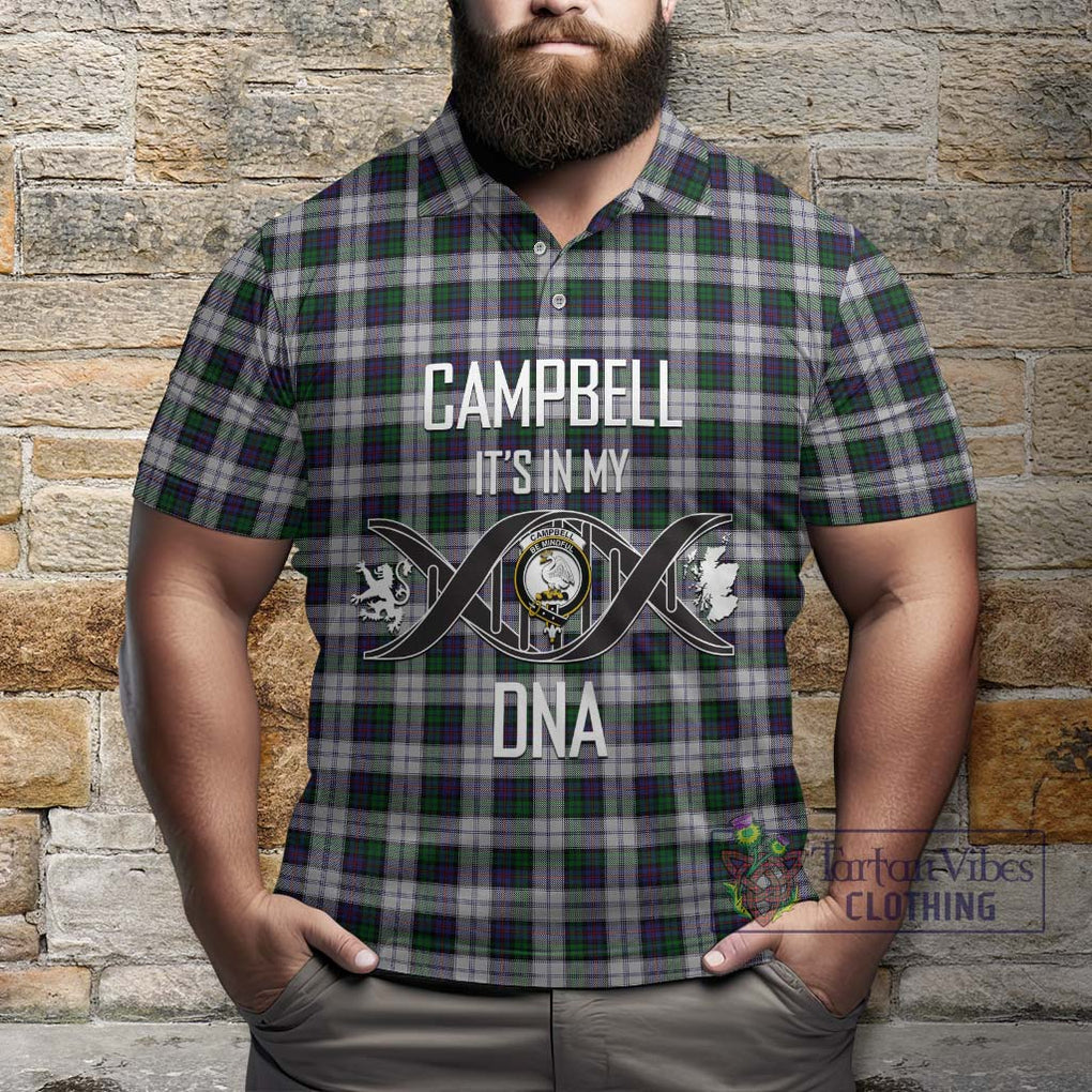 Campbell of Cawdor Dress Tartan Polo Shirt with Family Crest DNA In Me Style Kid - Tartanvibesclothing Shop