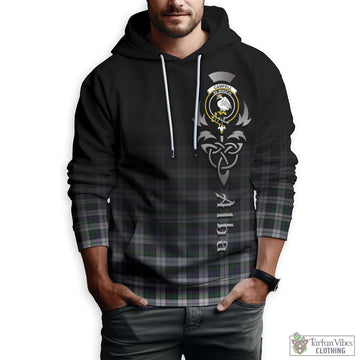 Campbell of Cawdor Dress Tartan Hoodie Featuring Alba Gu Brath Family Crest Celtic Inspired