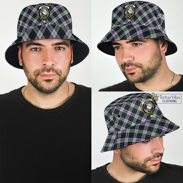 Campbell of Cawdor Dress Tartan Bucket Hat with Family Crest