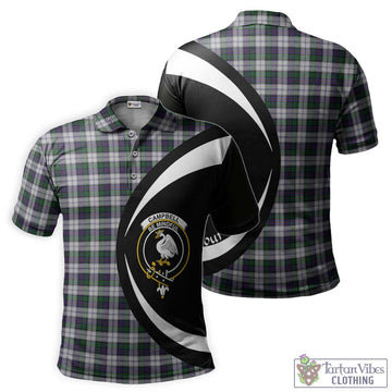 Campbell of Cawdor Dress Tartan Men's Polo Shirt with Family Crest Circle Style