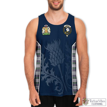 Campbell of Cawdor Dress Tartan Men's Tanks Top with Family Crest and Scottish Thistle Vibes Sport Style