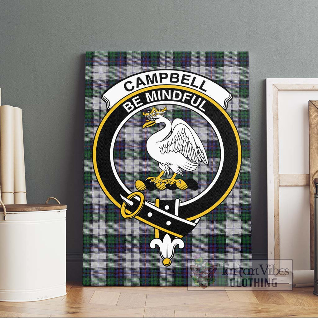 Campbell of Cawdor Dress Tartan Canvas Print Wall Art with Family Crest Without Frame - Tartan Vibes Clothing