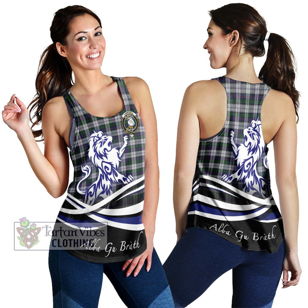 Campbell of Cawdor Dress Tartan Women's Racerback Tanks with Alba Gu Brath Regal Lion Emblem 4XL - Tartanvibesclothing Shop