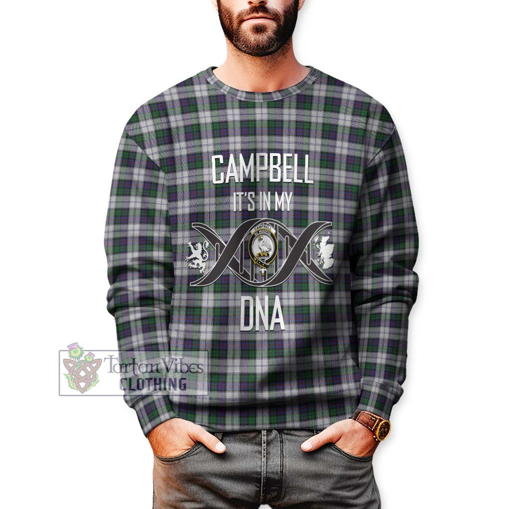 Campbell of Cawdor Dress Tartan Sweatshirt with Family Crest DNA In Me Style Unisex - Tartanvibesclothing Shop