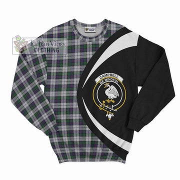 Campbell of Cawdor Dress Tartan Sweatshirt with Family Crest Circle Style