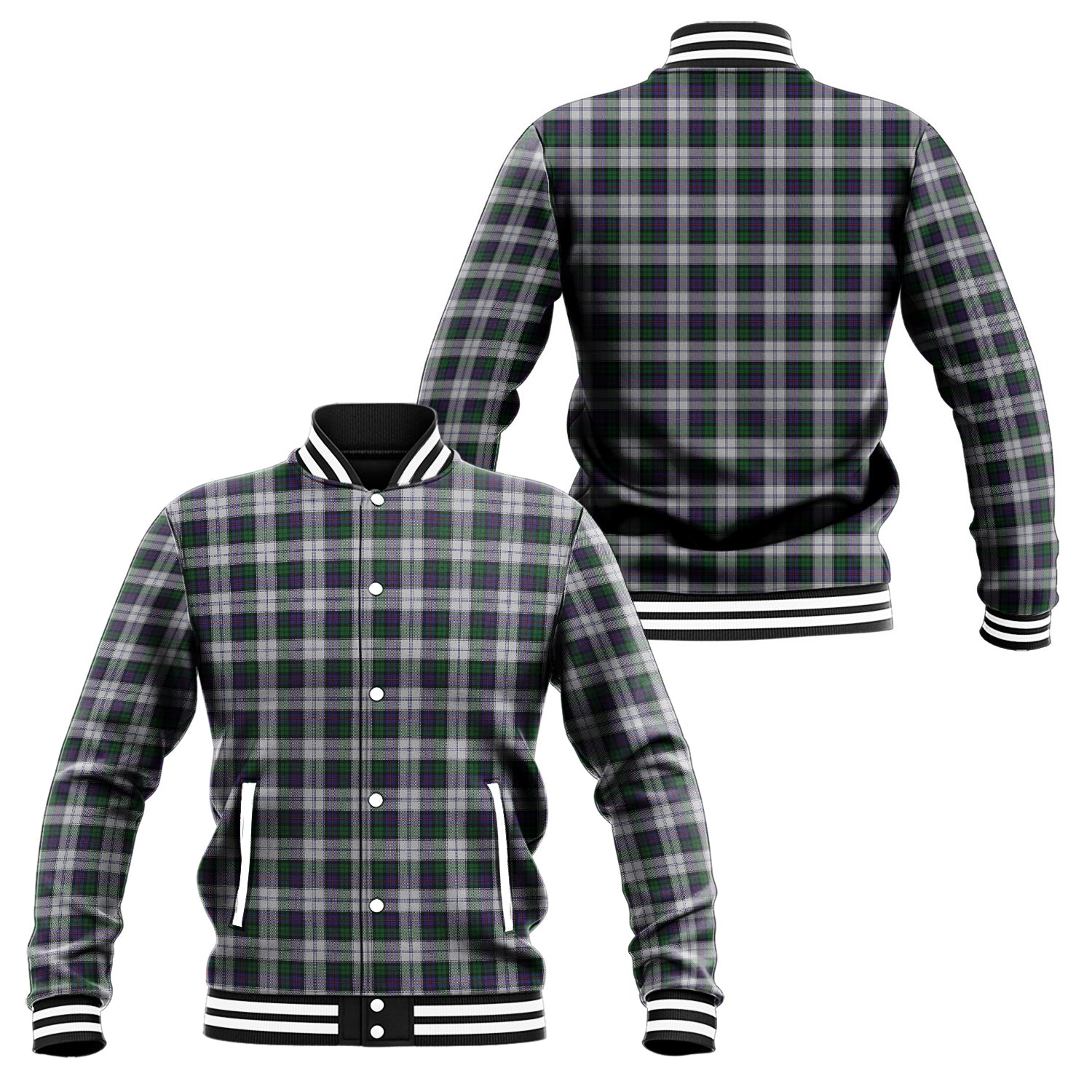 Campbell of Cawdor Dress Tartan Baseball Jacket Unisex - Tartan Vibes Clothing