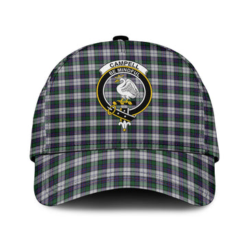 Campbell of Cawdor Dress Tartan Classic Cap with Family Crest